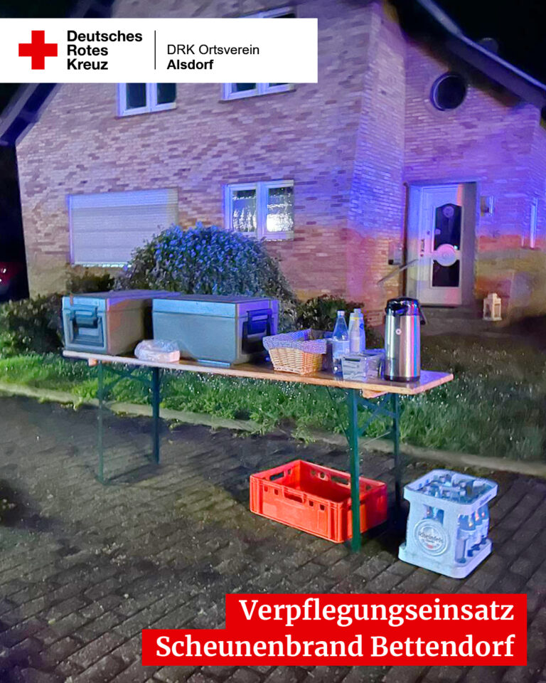 Verpflegungseinsatz Scheunenbrand Bettendorf