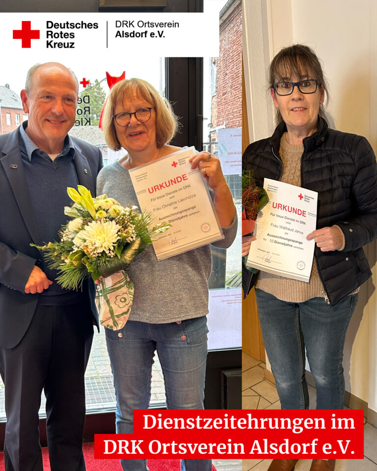 Dienstzeitehrungen im DRK Ortsverein Alsdorf e.V.