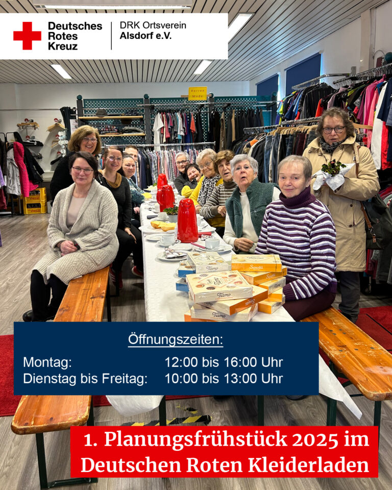 Planungsfrühstück im DRK Kleiderladen